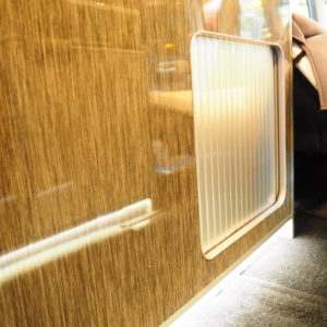Silver Horizontal Opening Tambour Door