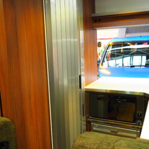 Silver Bathroom Tambour Door