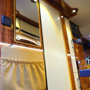 Light Cream PVC Vertical Tambour Door