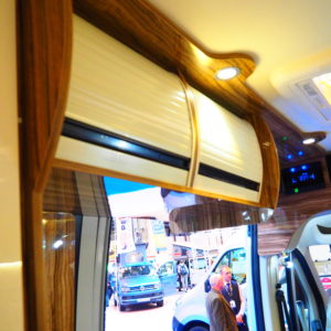 Light Cream PVC Vertical Tambour Door
