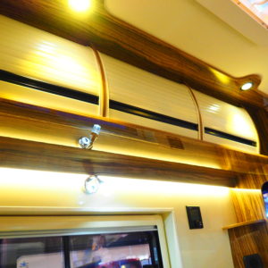 Light Cream PVC Vertical Tambour Door