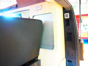 Silver Vertical Opening Tambour Door